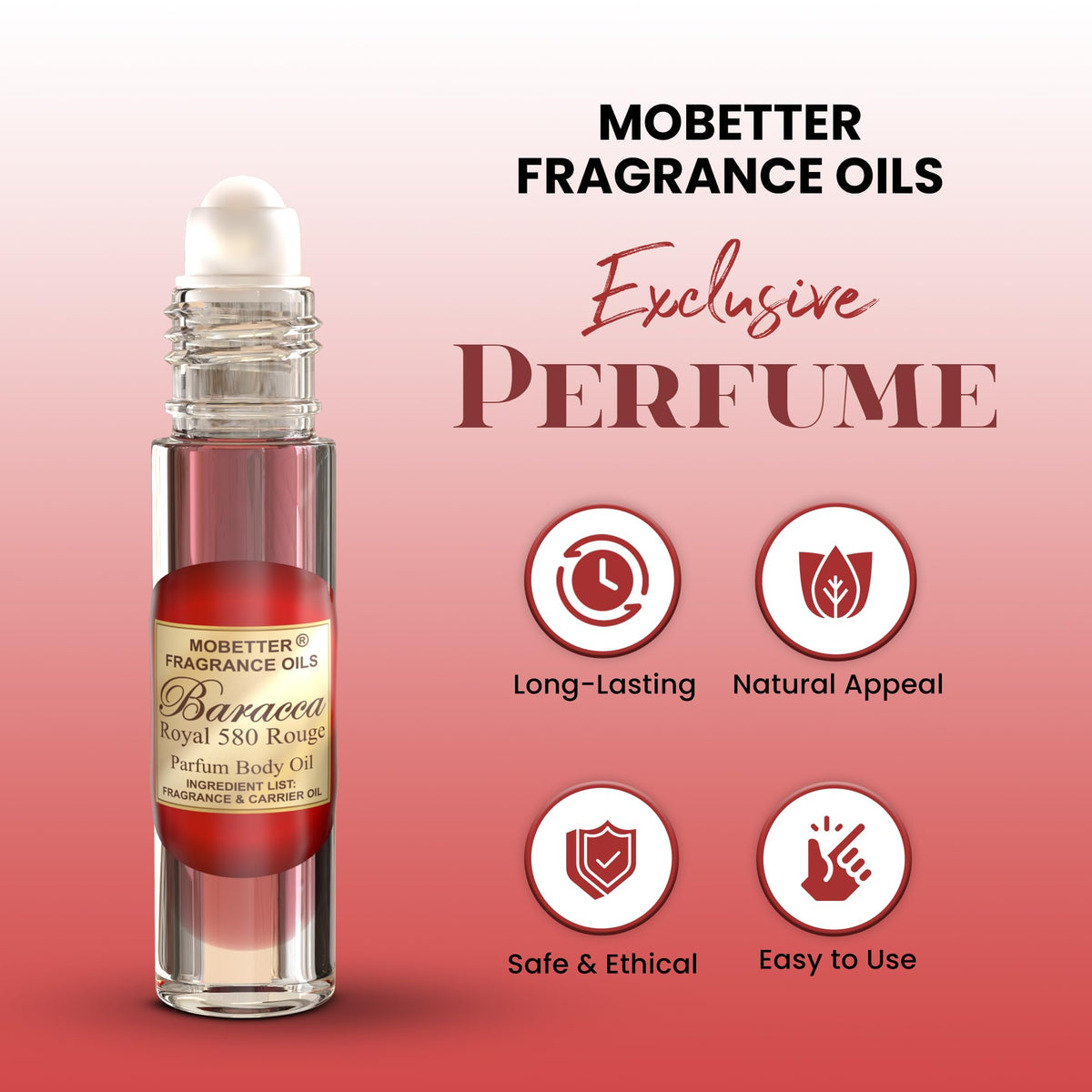 MOBETTER FRAGRANCE OILS label close-up highlighting product name and alcohol-free formula