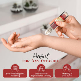 MOBETTER FRAGRANCE OILS placed in a purse with travel items for leak-resistant convenience