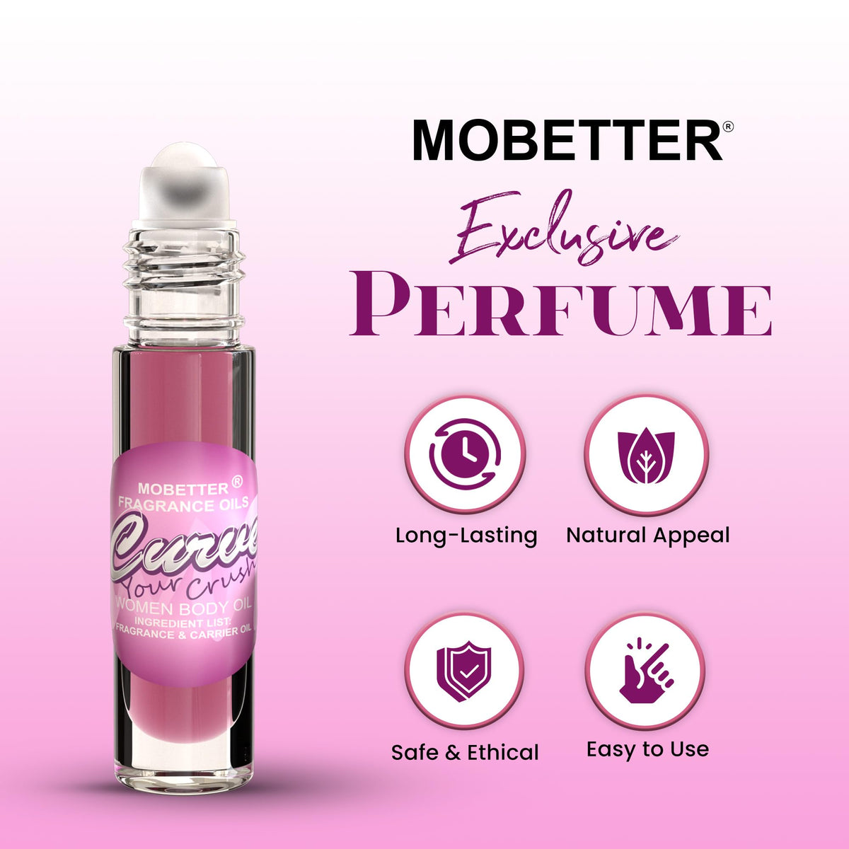 MOBETTER FRAGRANCE OILS close-up rollerball showing smooth application and precise control