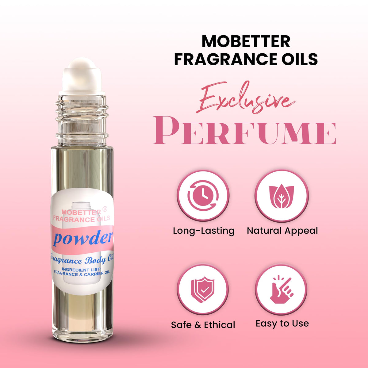 mobetter fragrance oils bottle in hand demonstrating travel-friendly size