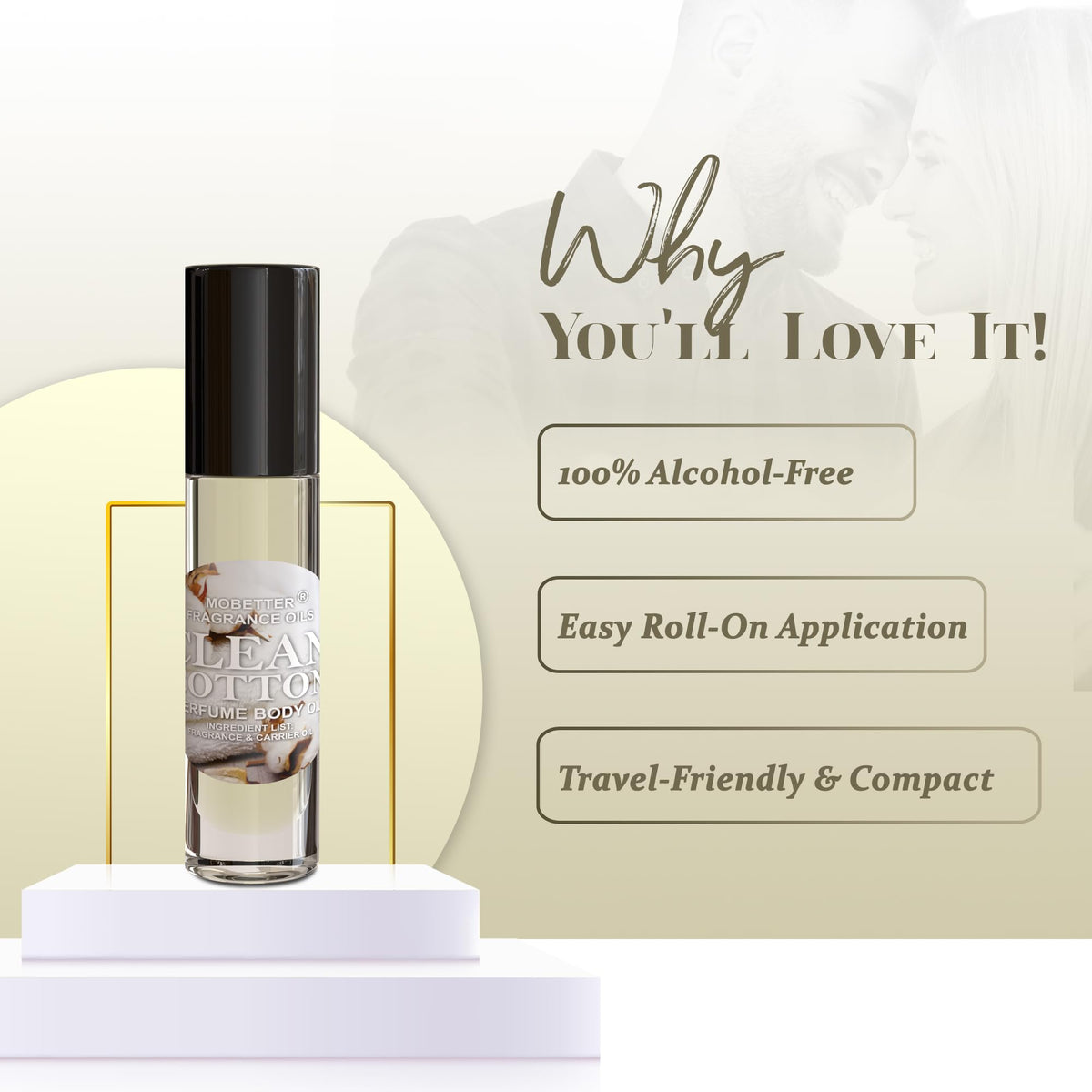 MOBETTER FRAGRANCE OILS held in hand to show size and portability benefit