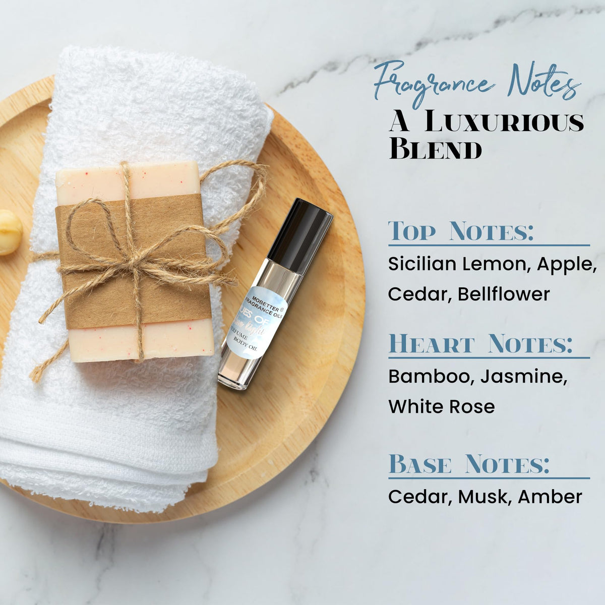 MOBETTER FRAGRANCE OILS travel size held in hand showing compact scale and convenience benefit