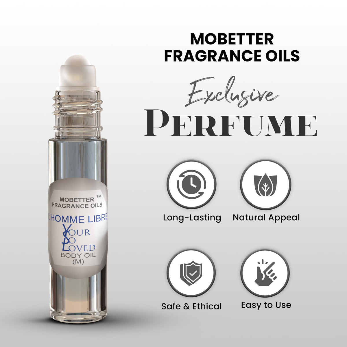 MOBETTER FRAGRANCE OILS oil droplet on skin displaying rich texture and long‑lasting aroma delivery