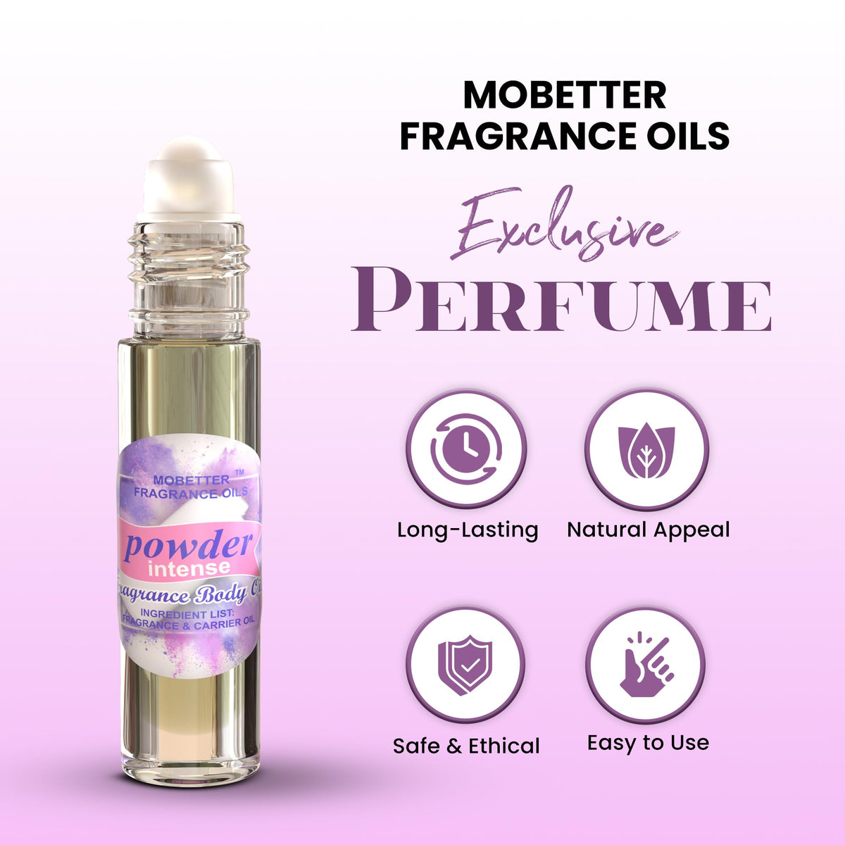 MOBETTER FRAGRANCE OILS roll-on applicator detail for precise, mess-free fragrance application