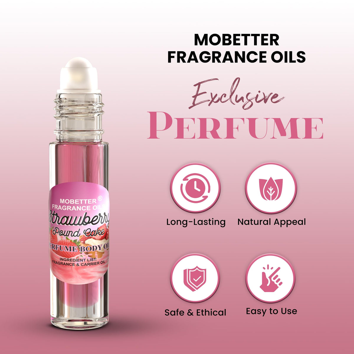 MOBETTER FRAGRANCE OILS roll-on applicator focused for precise application
