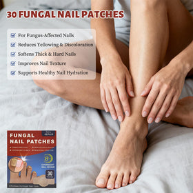 MOC LINK patch applied to a toenail demonstrating easy daily use and secure adhesion