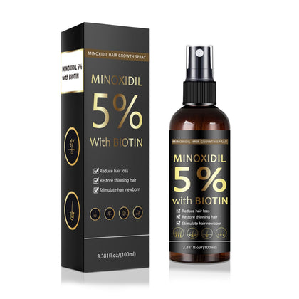 MOC LINK front packaging showing bottle and benefits for visible thicker hair