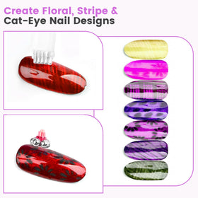 MOCOLIT magnet held above nail creating instant cat eye effect