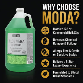 MODA conditioning result shiny hair showing restored gloss and manageability