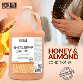 MODA poured into a shower refill bottle demonstrating home convenience