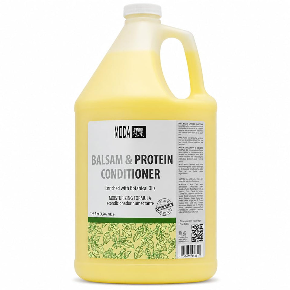 MODA front label on 128 oz bottle showing product name and benefits