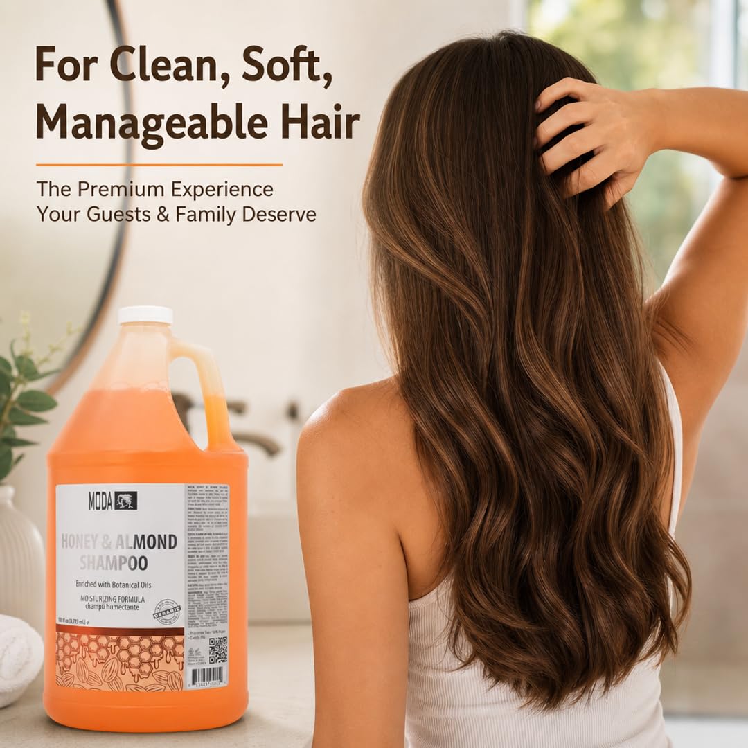 MODA before and after hair photo showing restored shine and manageability