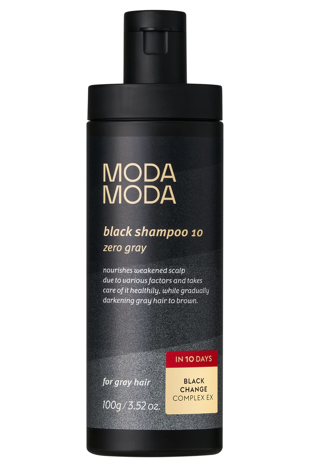 MODA MODA front packaging showing bottle and benefits