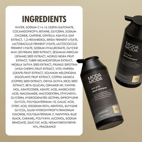 MODA MODA bottle styled on bathroom shelf in lifestyle scene