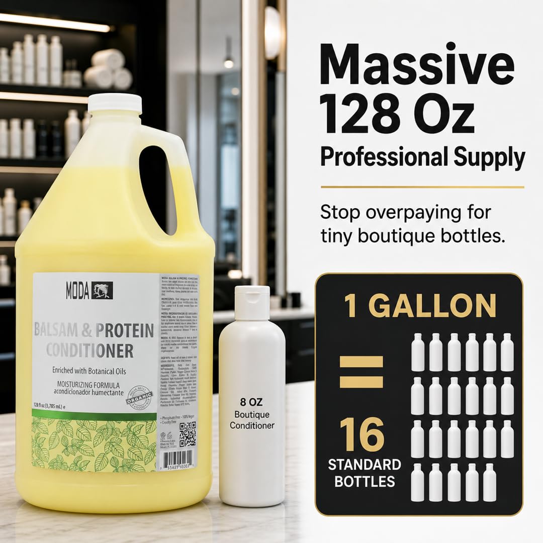 MODA bottle pump and side view for easy dispensing in salons