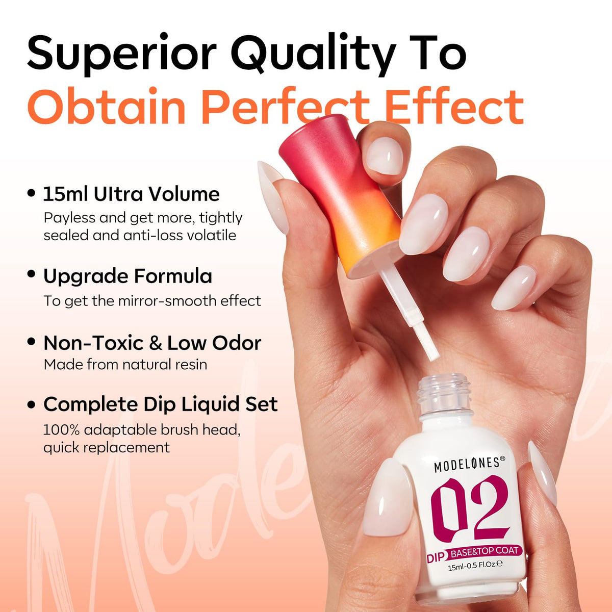 modelones activator bottle detail demonstrating fast drying benefit for dip powder
