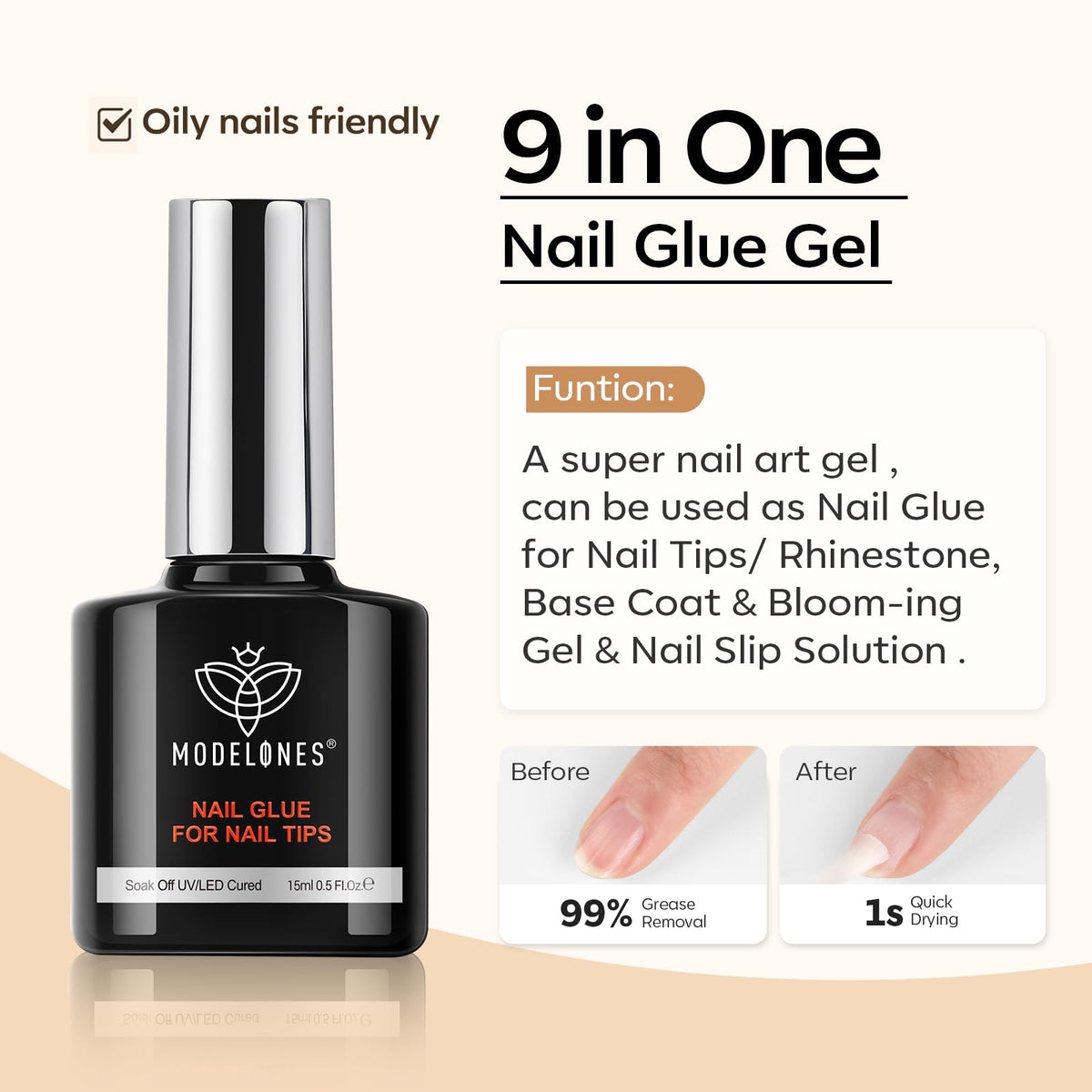 modelones adhesive gel texture demonstrating controlled viscosity and strong hold benefit
