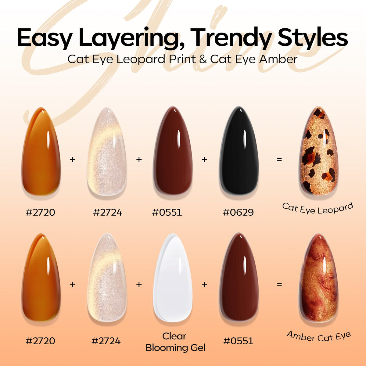 modelones amber brown jelly polish close-up highlighting smooth sheer finish