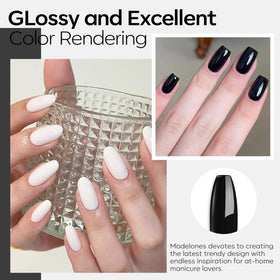 modelones application in hand demonstrating smooth self-leveling polish for beginners