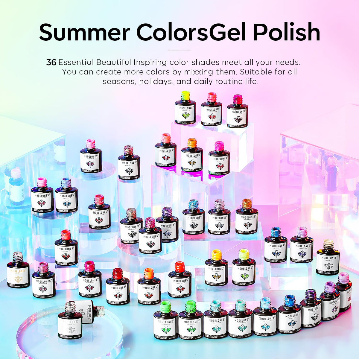 modelones application on nails cured look demonstrating salon-quality finish
