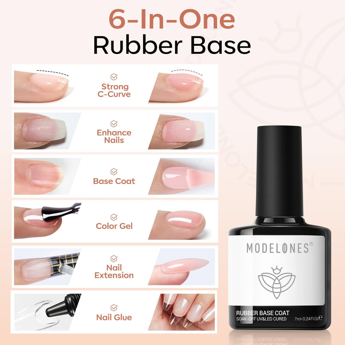 modelones applying builder gel over a natural nail for added strength