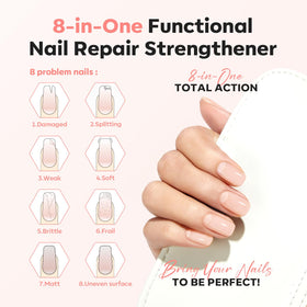 modelones applied on natural nails demonstrating smoother stronger-looking nails