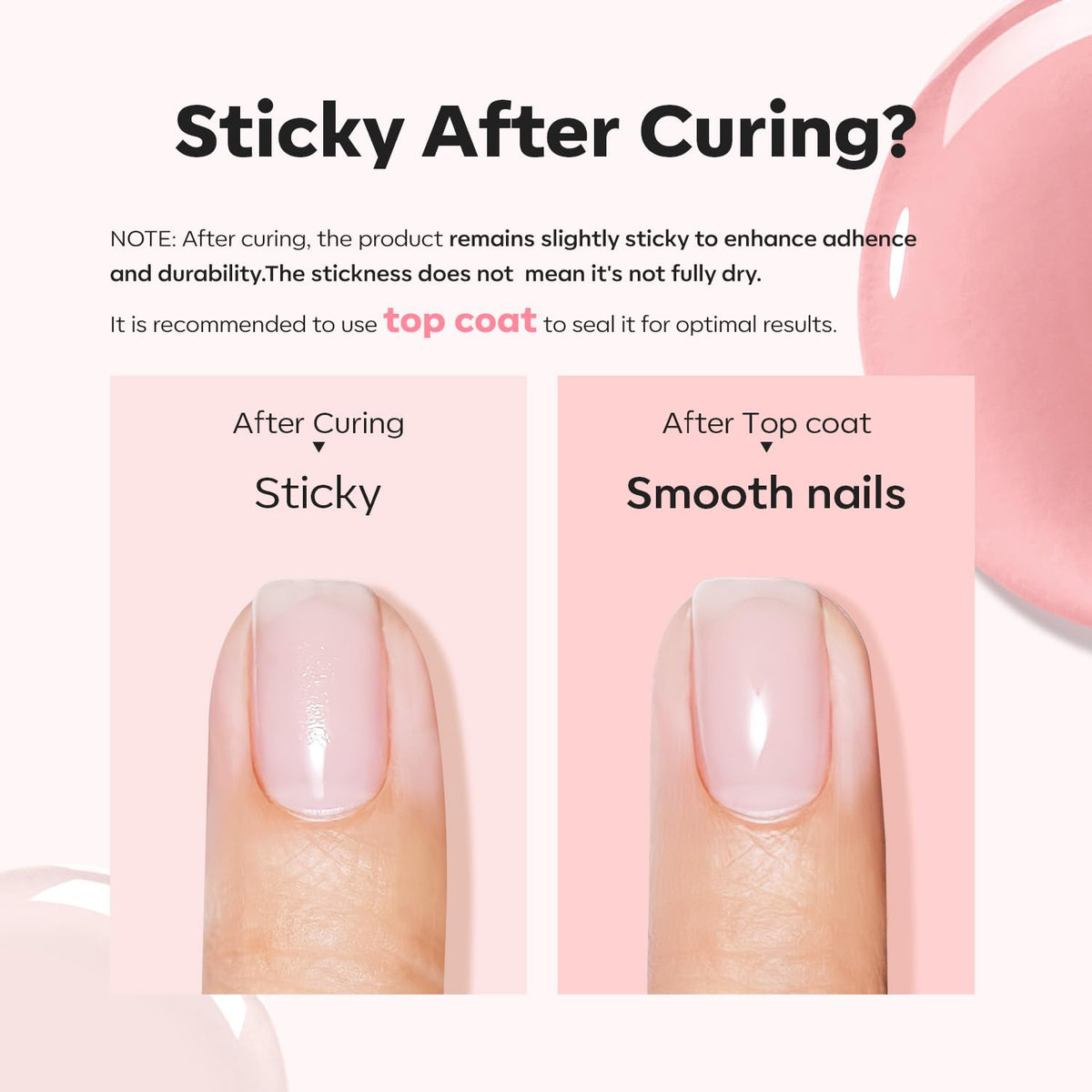 modelones before and after nails showing strengthened, natural-looking enhancement