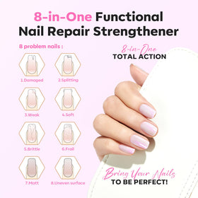 modelones before and after ridge fill showing smoother nails benefit