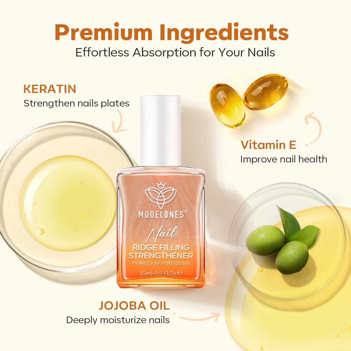modelones label closeup showing ingredients and reassuring care benefit