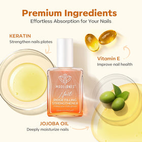 modelones label closeup showing ingredients and reassuring care benefit