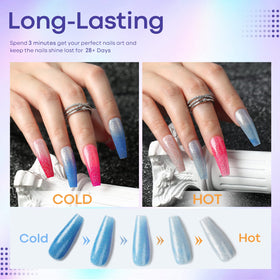MODELONES brush applying gel polish demonstrating easy-glide brush for even coverage