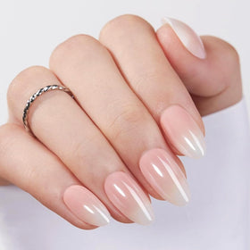 Modelones close-up ombre chrome texture highlighting shimmer and polished finish