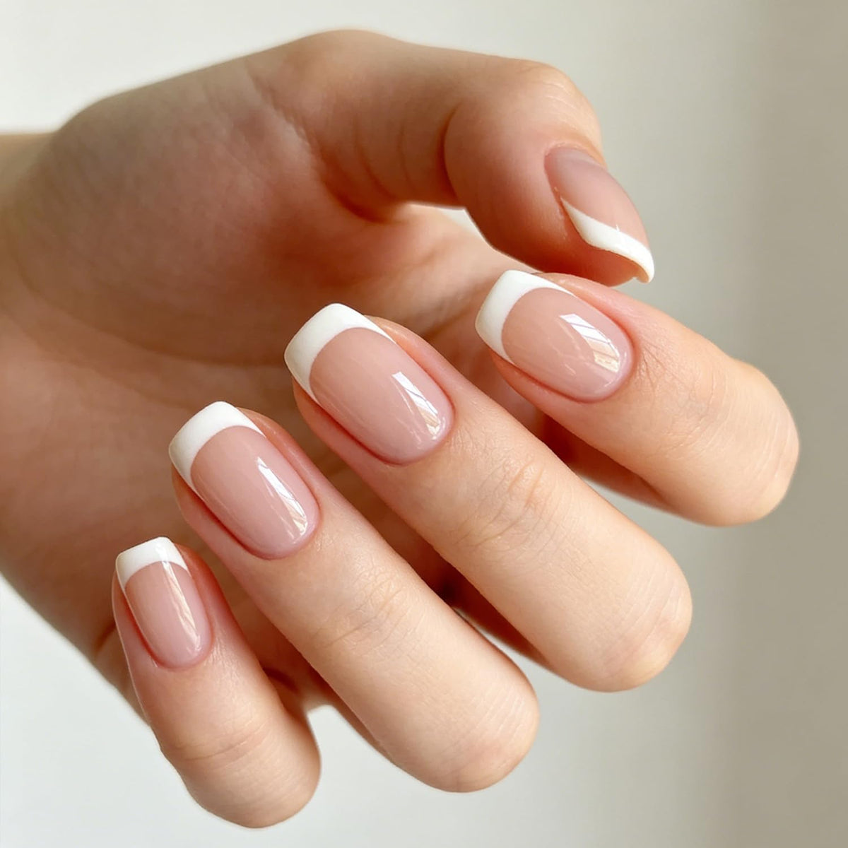 modelones close-up of short square nail surface highlighting smooth finish and durable material