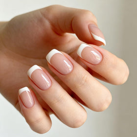 modelones close-up of short square nail surface highlighting smooth finish and durable material