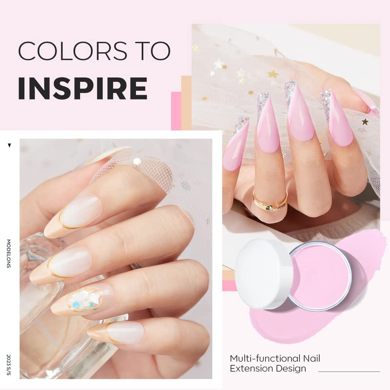 modelones color swatches of jelly pinks and nudes to preview tone blending