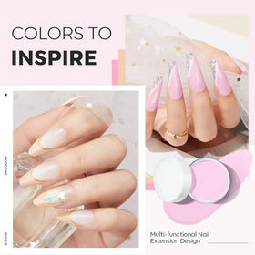 modelones color swatches of jelly pinks and nudes to preview tone blending