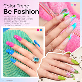 modelones color swatch row illustrating pastel and neon shade options