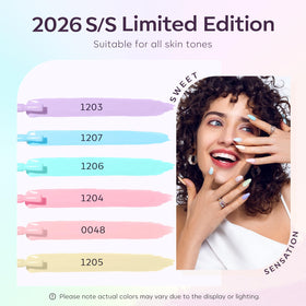 modelones color swatches on nail wheel showing true pastel shades for choice
