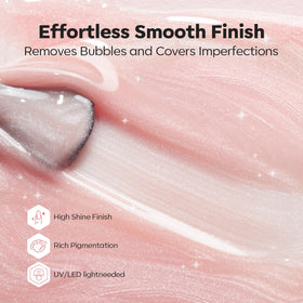 modelones cured nail closeup showing durable shimmer finish and strength