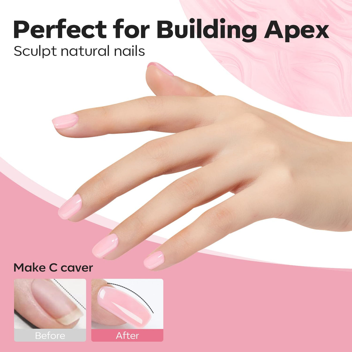 modelones cured nails glossy top view illustrating high shine after sealing