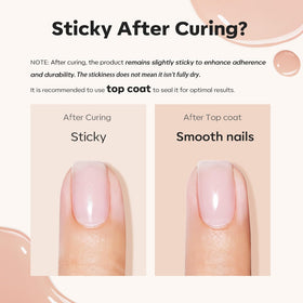 modelones cured nails with glossy topcoat showing durable shine