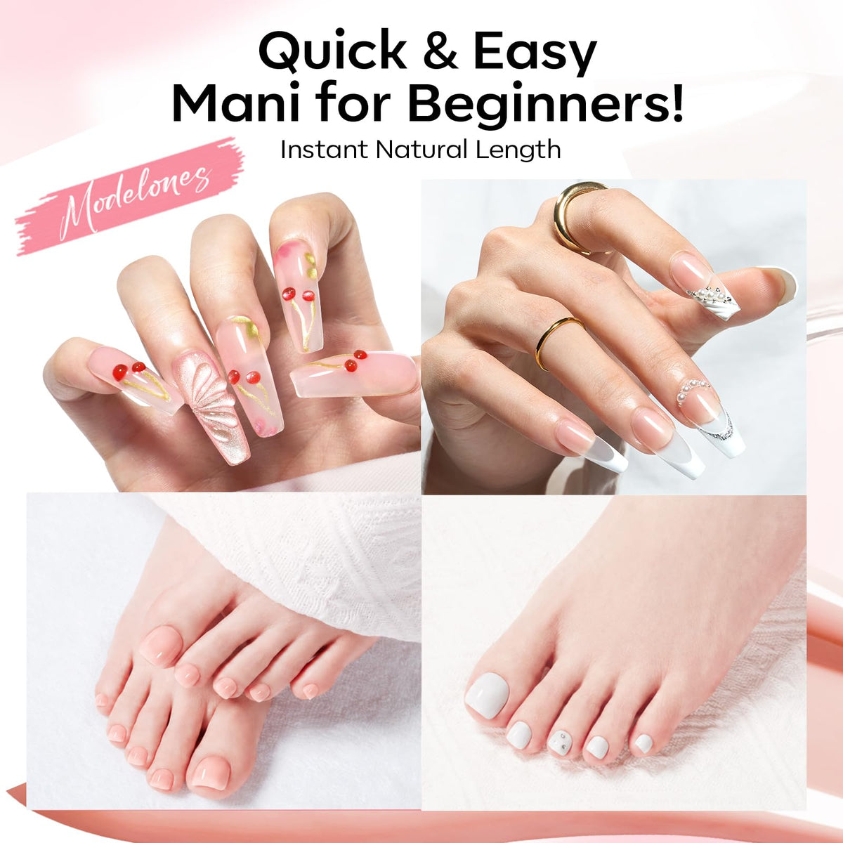 Modelones dual nail forms spread to show sizes and better shaping