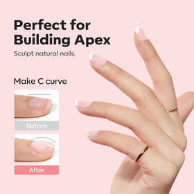 modelones example of a light nail extension created with the gel