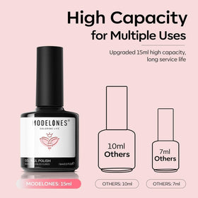 modelones finished nails with classic French style for elegant wear