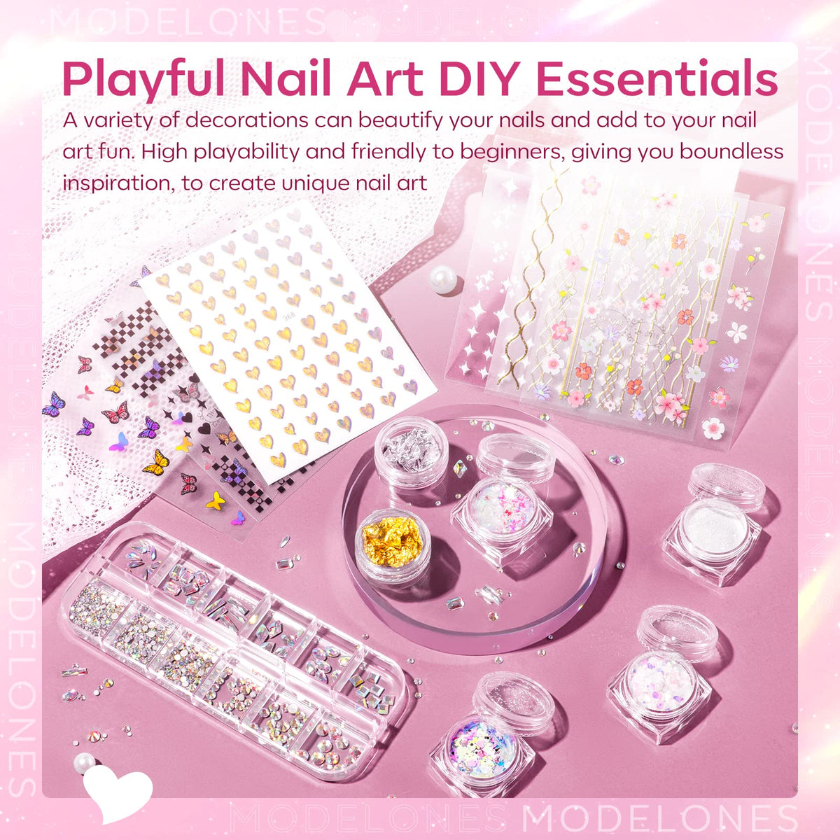 Modelones finished nails lifestyle image displaying salon-quality glossy results