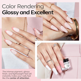 modelones French manicure in progress demonstrating step-by-step technique advantage