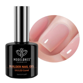 modelones front bottle showing rose blush shade and professional finish