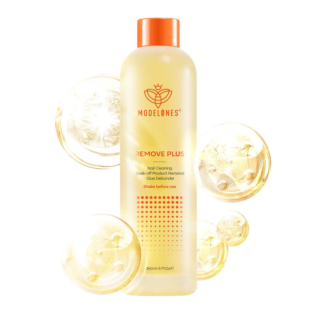modelones front bottle showing 8 fl oz lemon remover and quick identification benefit