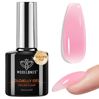 modelones front bottle showing jelly pink color and 15ml size for convenience