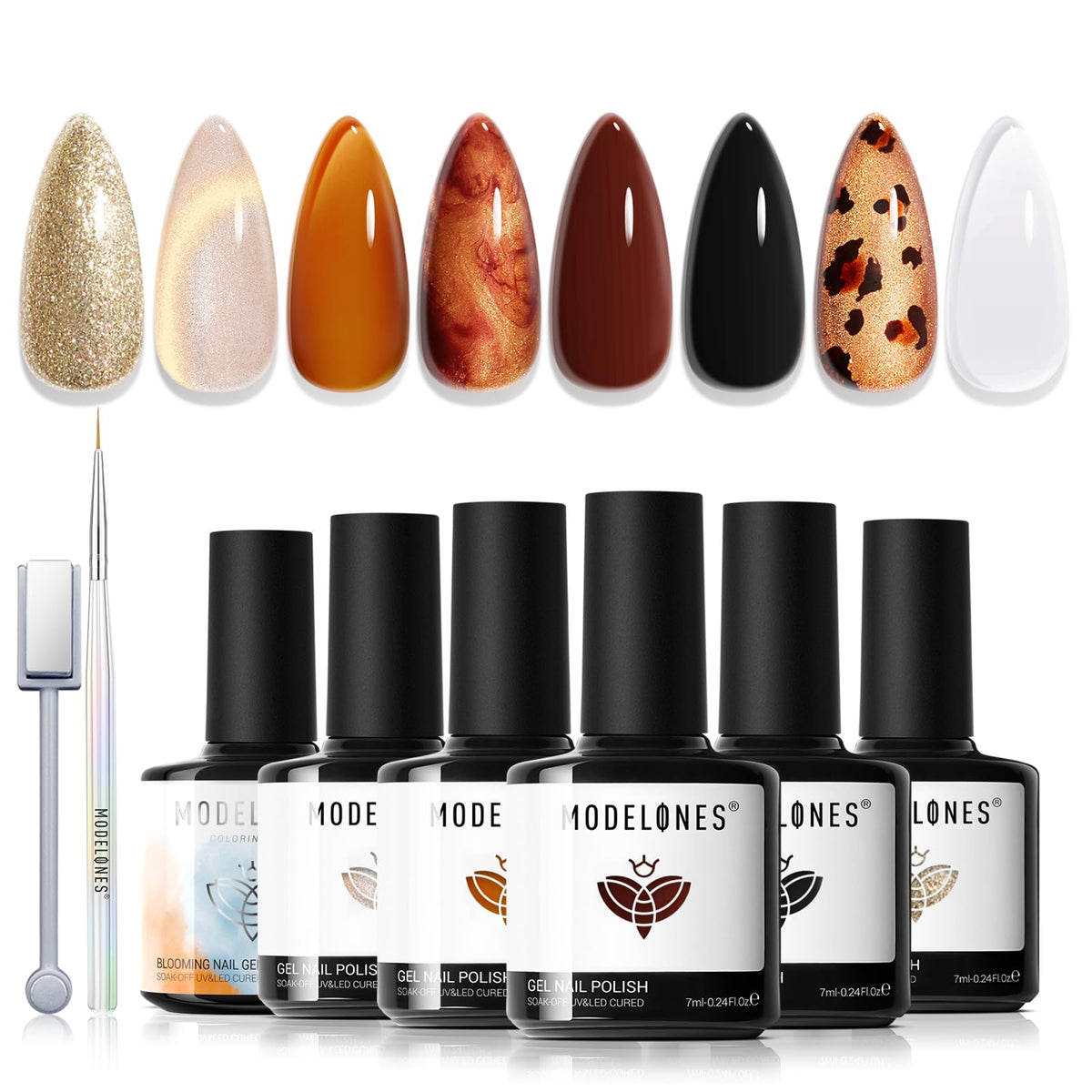 modelones kit front view showing all bottles and tools for easy selection